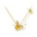 1.20CT Oval Cut Natural Citrine Peridot Bee Pendant Necklaces 925 Sterling Silver for Women Engagement Fine Jewelry